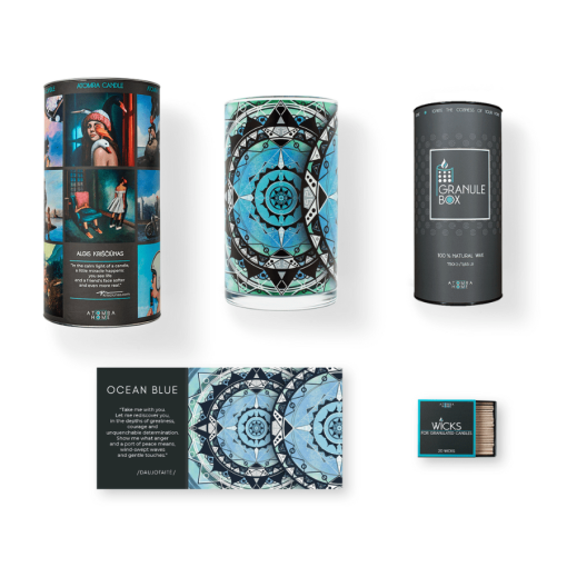 Žvakė – rinkinys | OCEAN BLUE 3