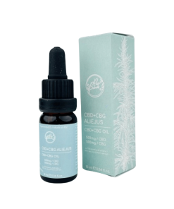 Kanapių žiedų aliejus 500 mg CBD + 500 mg CBG + šaltalankių ekstraktas 1