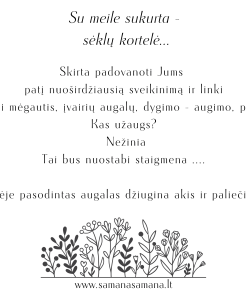 Sveikinimas su Sėklų kortelė | UŽAUGINK LAIMĘ IKI DANGAUS … 2