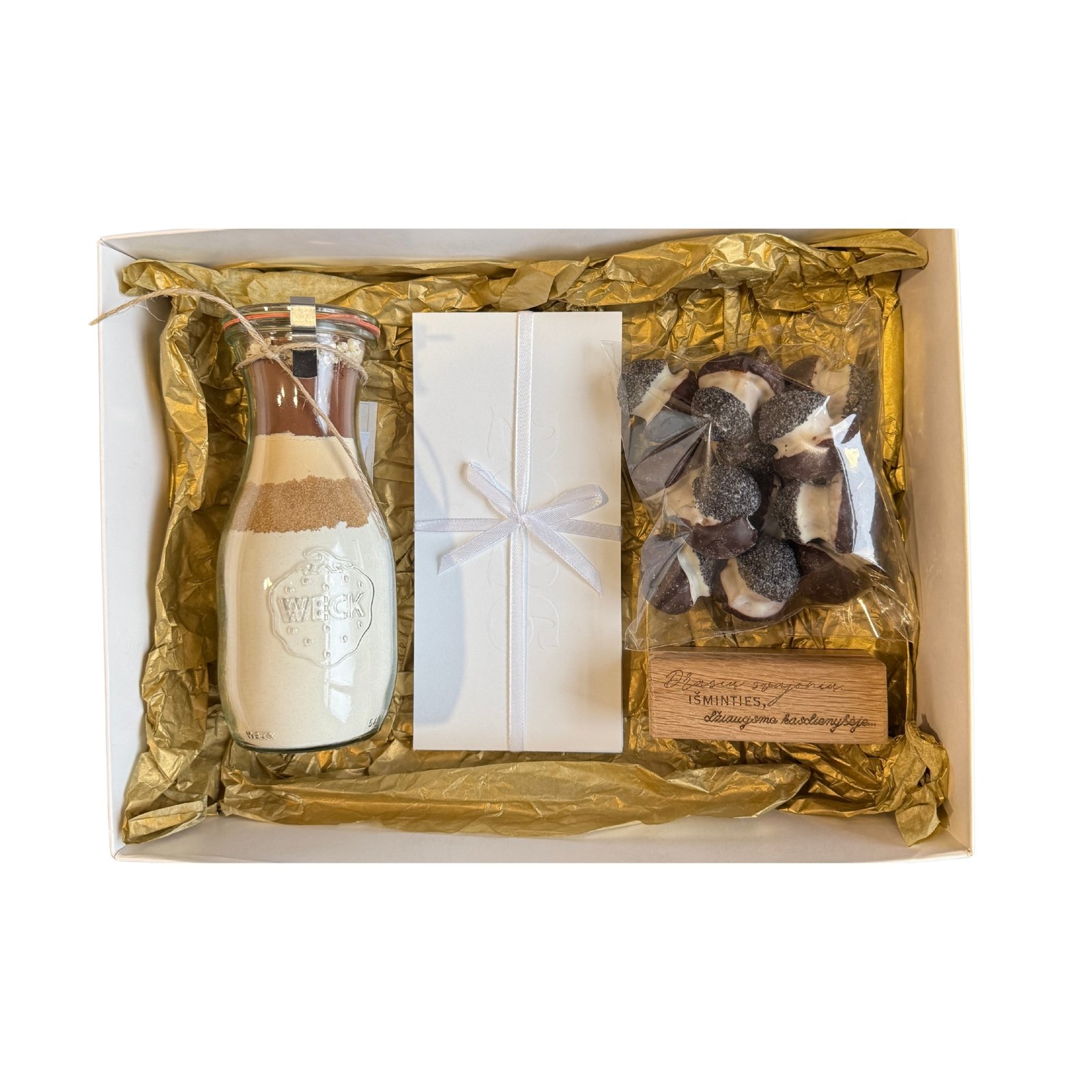 Dovanų Rinkinys Didelis | NR.1 su stalo kendoriumi mediniame stovelyje