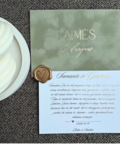 Sveikinimo kortelė dekoruota aukso spalvos tekstu | AUKSAS 18